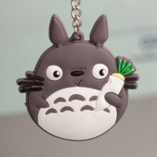 Cute Japanese Anime Gray Totoro Keychain Double Side Chinchilla Pendants Key Chains Bag Charms Purse Accessory Cute Japanese Anime Gray Totoro Keychain Double Side Chinchilla Pendants Key Chains Bag Charms Purse Accessory