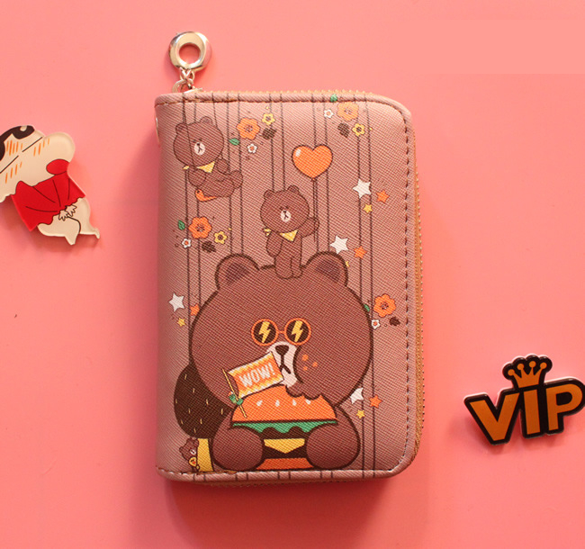 Cartoon Print Square Wallet