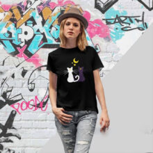 Kawaii Sailor Moon Kitties Luna T-shirts Kawaii Sailor Moon Kitties Luna T-shirts