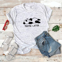 Cartoon Panda Style Print Causal T-Shirts Cartoon Panda Style Print Causal T-Shirts