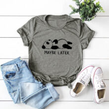 Cartoon Panda Style Print Causal T-Shirts Cartoon Panda Style Print Causal T-Shirts
