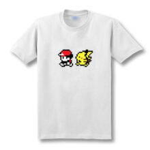 Pokemon Cartoon Ash And Pikachu Short Sleeve T-Shirts Pokemon Cartoon Ash And Pikachu Short Sleeve T-Shirts