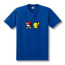 Pokemon Cartoon Ash And Pikachu Short Sleeve T-Shirts Pokemon Cartoon Ash And Pikachu Short Sleeve T-Shirts