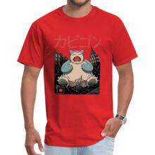 Attrack Snorlax Pokemon Pikachu Graphic Cotton T-Shirt Attrack Snorlax Pokemon Pikachu Graphic Cotton T-Shirt