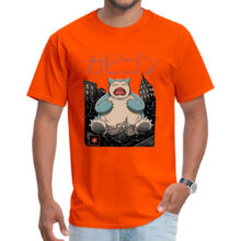 Attrack Snorlax Pokemon Pikachu Graphic Cotton T-Shirt Attrack Snorlax Pokemon Pikachu Graphic Cotton T-Shirt