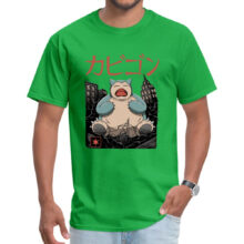 Attrack Snorlax Pokemon Pikachu Graphic Cotton T-Shirt Attrack Snorlax Pokemon Pikachu Graphic Cotton T-Shirt