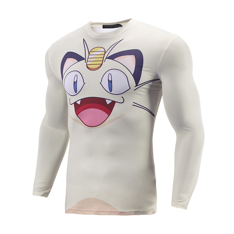 Pikachu/Meowth Pokemon Long Sleeve T-Shirt