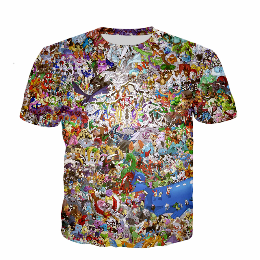 Pokemon Go Pikachu 3D Cartoon Print T-Shirt