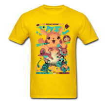 Flash Pokemon Pikachu Funny Tortoise Print T-Shirts Flash Pokemon Pikachu Funny Tortoise Print T-Shirts