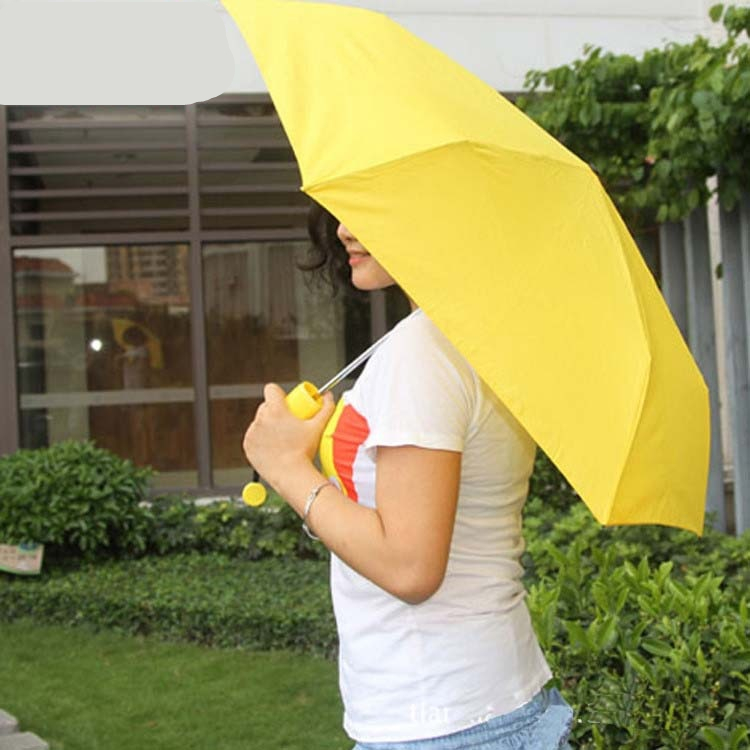 Banana Rain And Parasol Protection Windproof Folding Umbrella