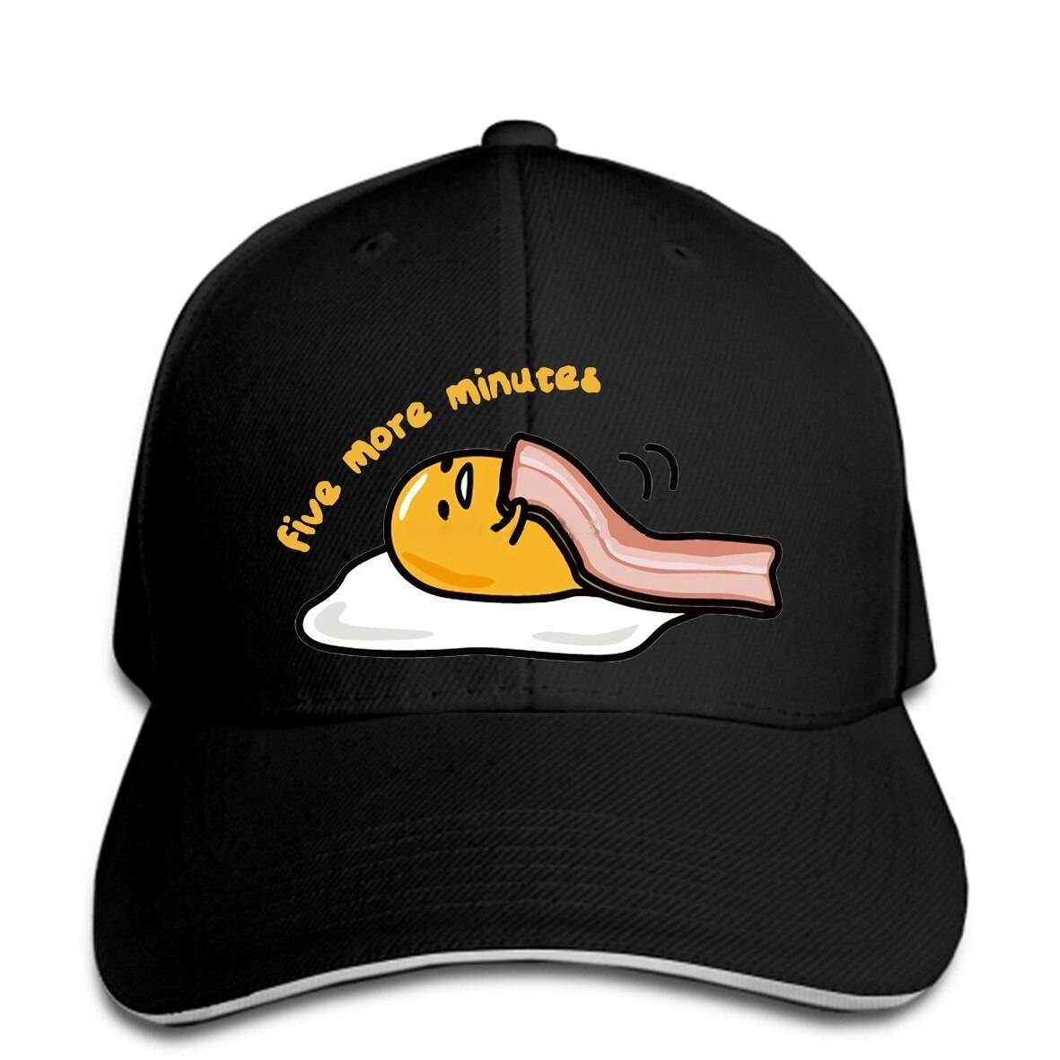 Gudetama Cartoon Five More Minutes Print Baseball Cap