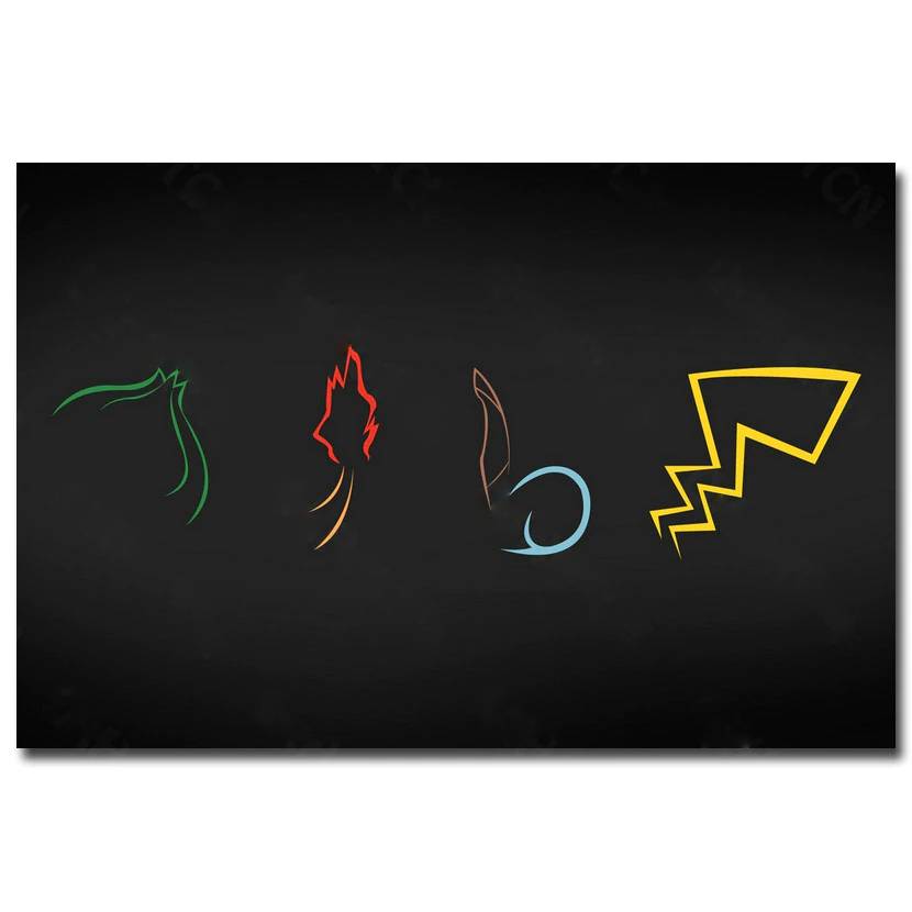 Pokemon Pikachu Decorative Pocket Monster Picture Wall Art Poster For Kid's Bedroom Home Decor