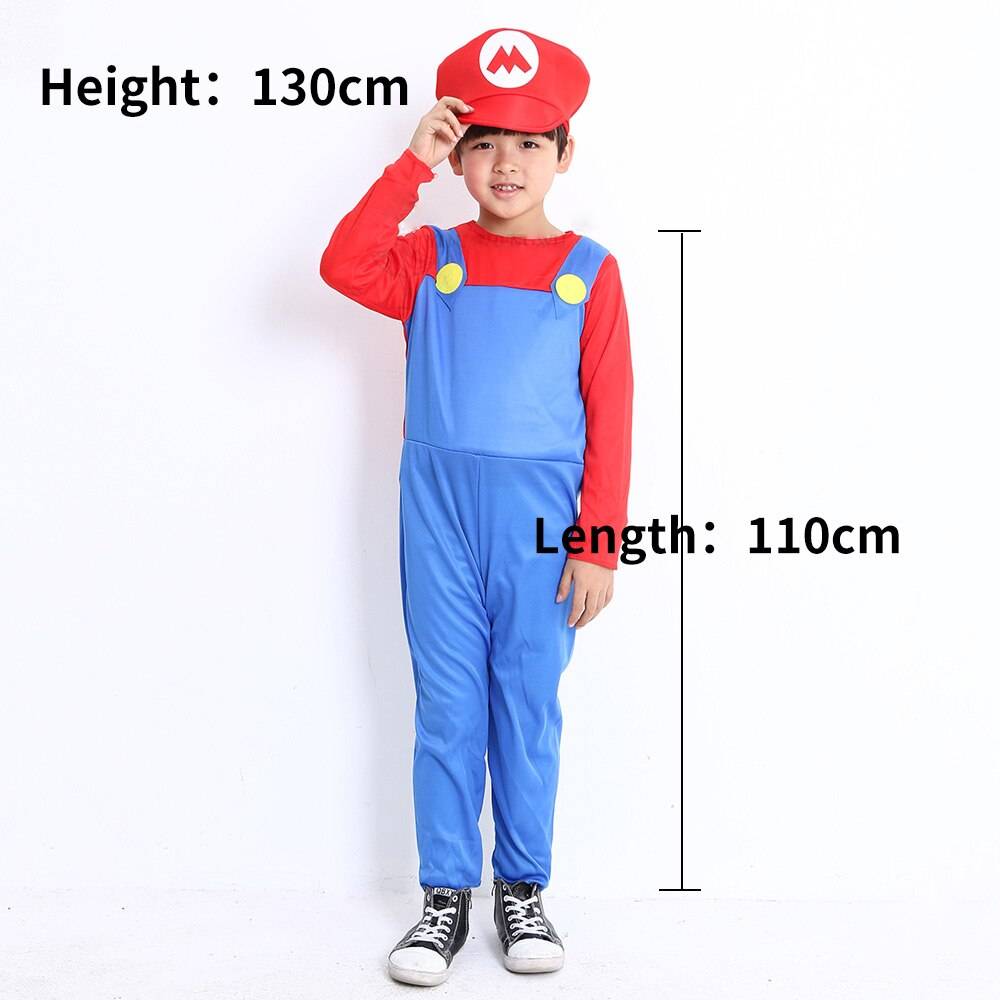Super Mario Luigi Bros Dance Costume Set For Adults And Kids