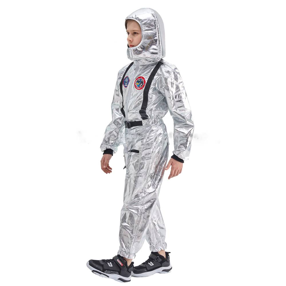 Astronaut Silver Spaceman Jumpsuit Fancy Costume For Kids Astronaut Silver Spaceman Jumpsuit Fancy Costume For Kids