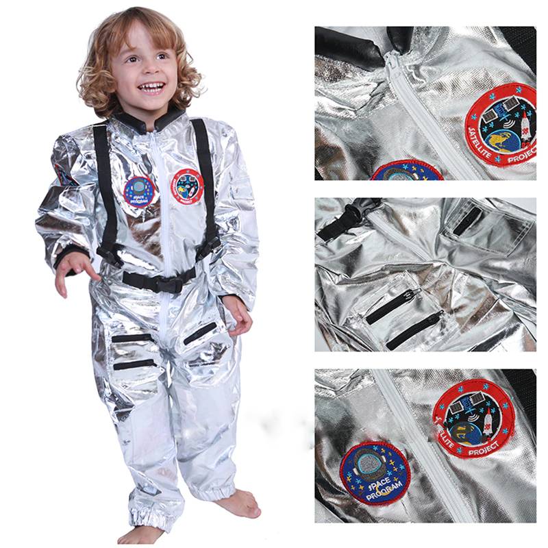 Astronaut Silver Spaceman Jumpsuit Fancy Costume For Kids Astronaut Silver Spaceman Jumpsuit Fancy Costume For Kids