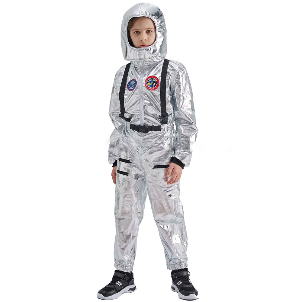 Astronaut Silver Spaceman Jumpsuit Fancy Costume For Kids Astronaut Silver Spaceman Jumpsuit Fancy Costume For Kids