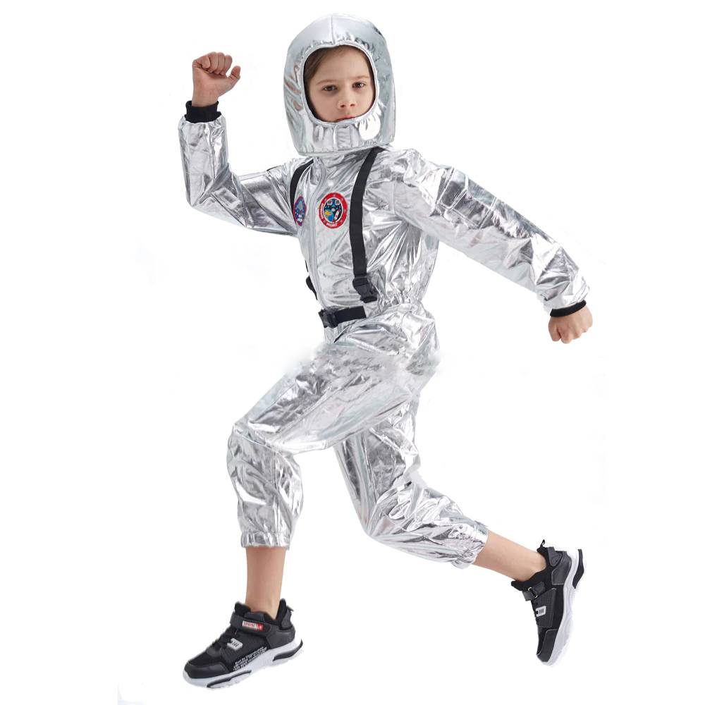 Astronaut Silver Spaceman Jumpsuit Fancy Costume For Kids Astronaut Silver Spaceman Jumpsuit Fancy Costume For Kids