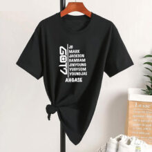 Koean Kpop GOT7 T-shirts Jb Mark Jackson Bambam Jinyoung Yugyeon Youngjae Printed T-shirts for Women Clothes Tee Shirt Femme Koean Kpop GOT7 T-shirts Jb Mark Jackson Bambam Jinyoung Yugyeon Youngjae Printed T-shirts for Women Clothes Tee Shirt Femme