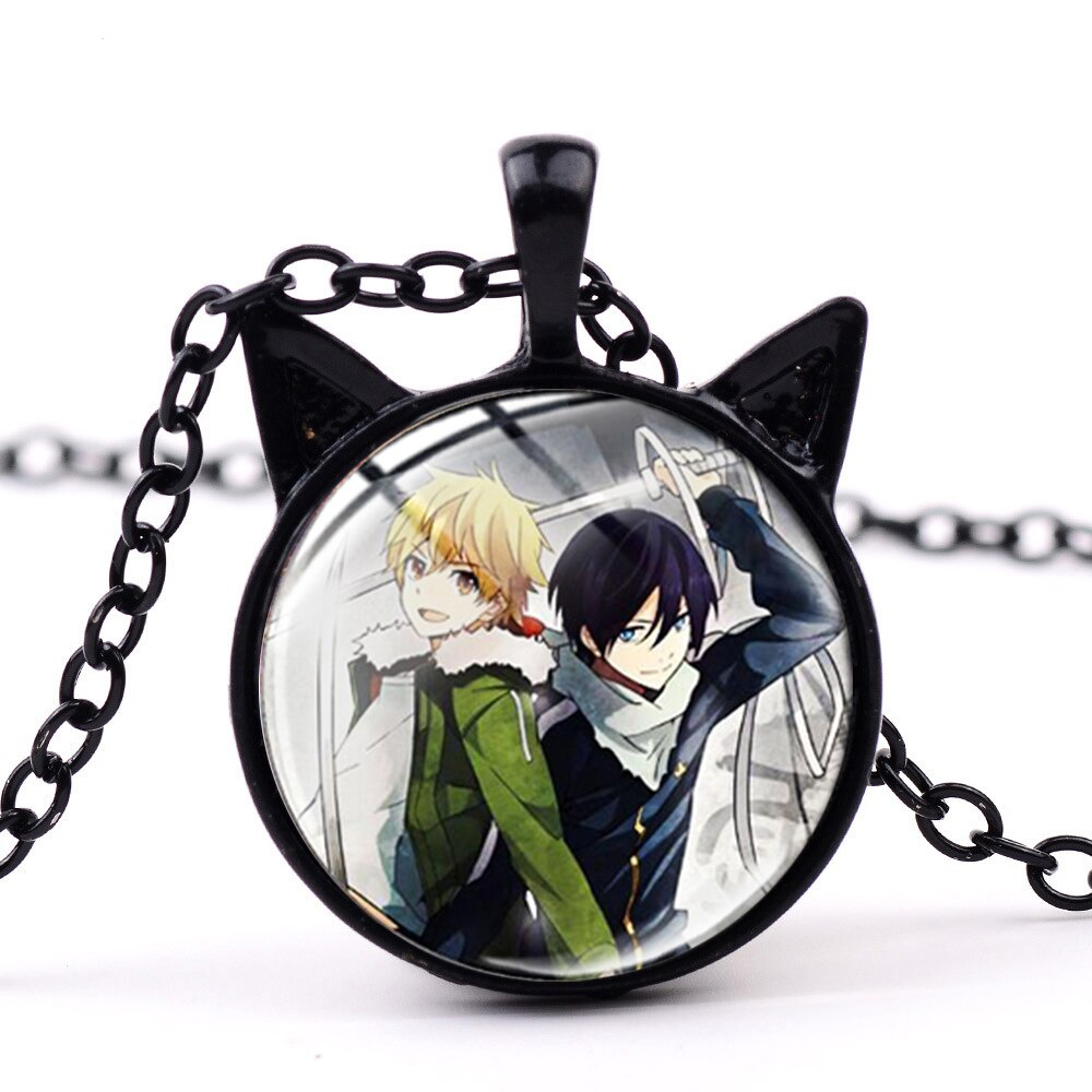 Noragami Aragoto Yukine Yato Hiyori Anime Black Cat Ear Shape Necklace Noragami Aragoto Yukine Yato Hiyori Anime Black Cat Ear Shape Necklace