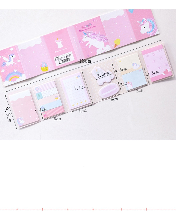 Kawaii Stationery Sumikko Gurashi/Unicorn Multi Folding Writing Memo Pad