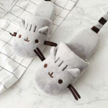 Creative Soft Stuffed Gray Cat Cartoon Animals Plush Couple Slippers Blindfold Winter Keep Warm Indoor Soft Non Slip Women Shoes Creative Soft Stuffed Gray Cat Cartoon Animals Plush Couple Slippers Blindfold Winter Keep Warm Indoor Soft Non Slip Women Shoes