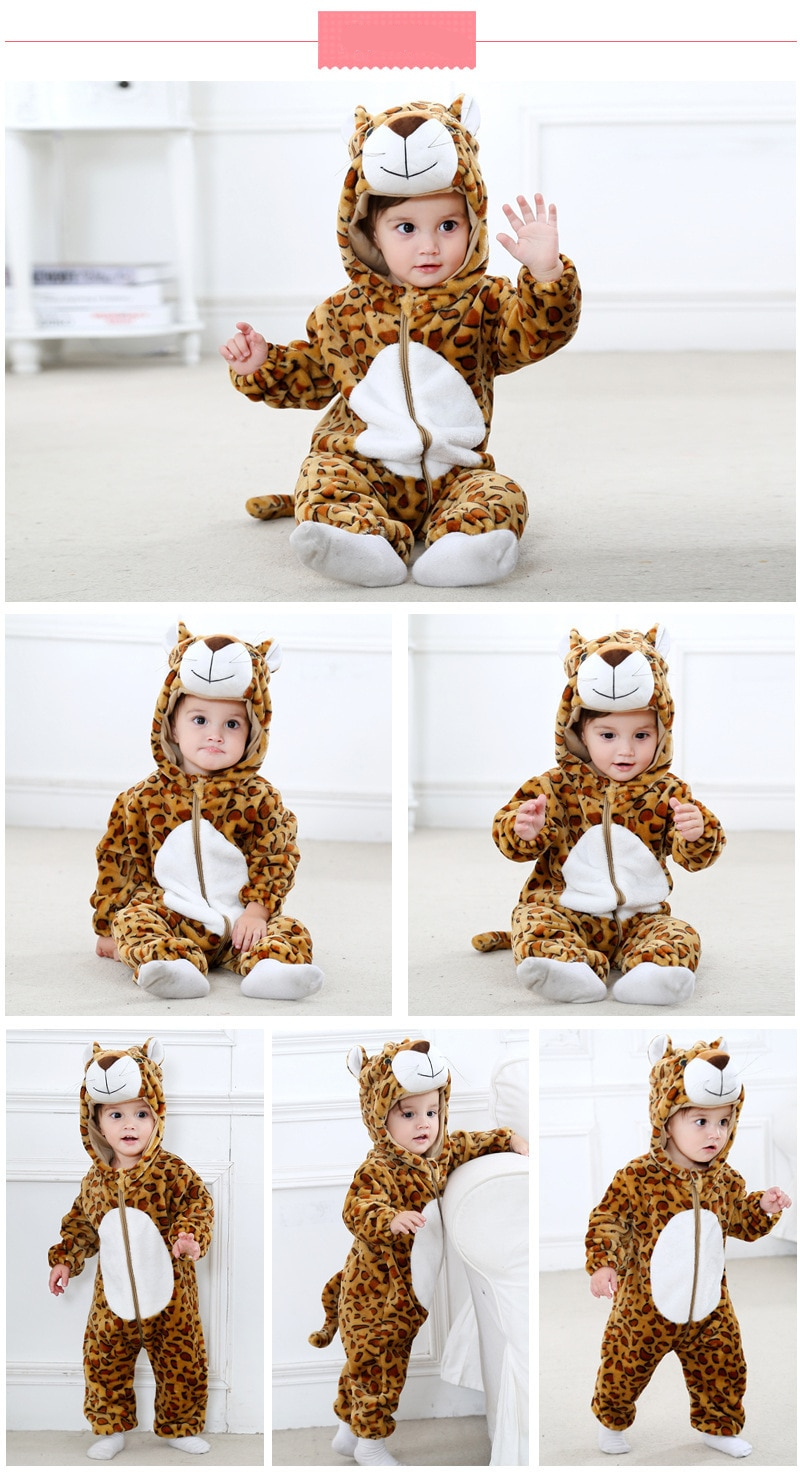 Panda Animal Kigurumi Onesie Hooded Pajama Costume For Kids