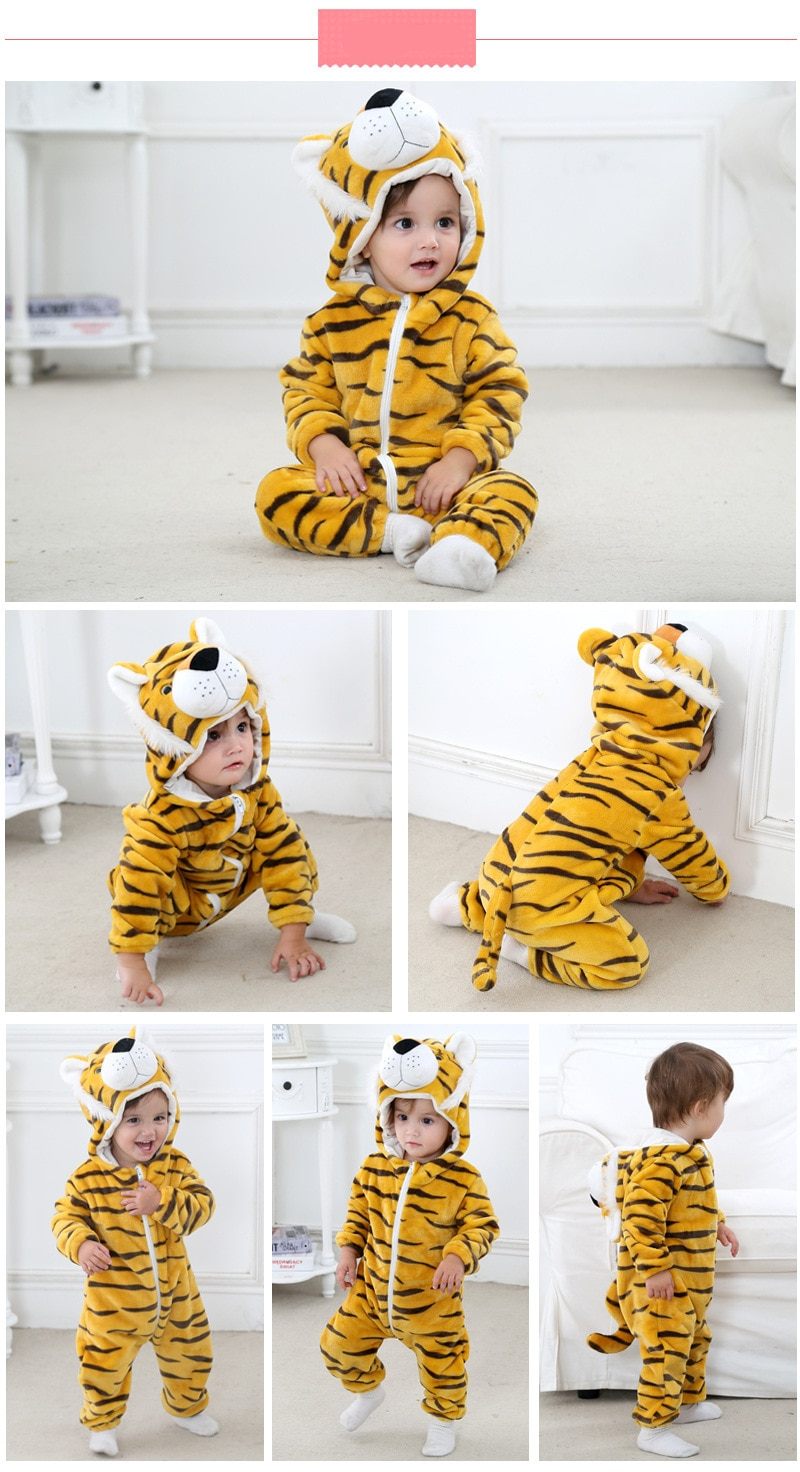 Panda Animal Kigurumi Onesie Hooded Pajama Costume For Kids