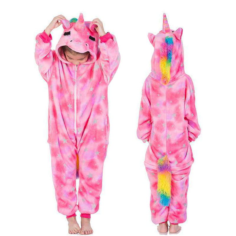 Kigurumi Onesie Unicorn Cartoon Pajamas For Children