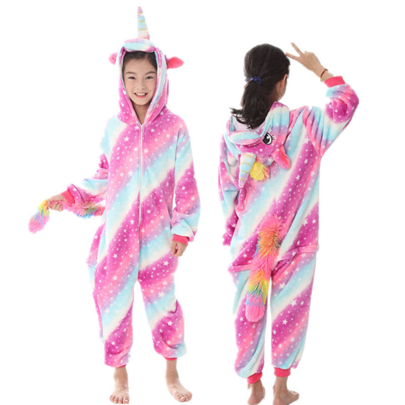 Kigurumi Onesie Unicorn Cartoon Pajamas For Children
