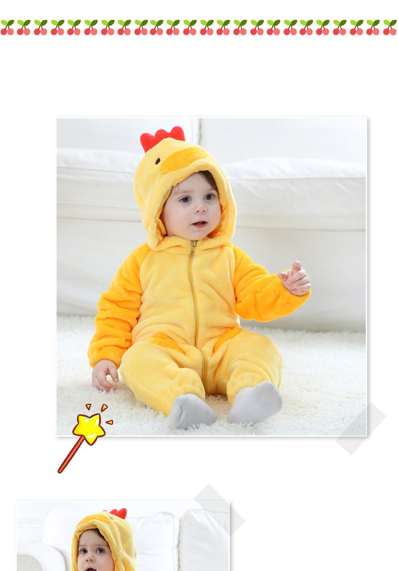 Chicken Animal Onesie Pajamas Set Costume For Kids