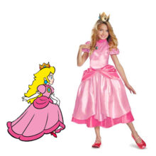 Princess Peach/Super Mario Bros Costume Classic Game Mario Costume Kids Girls Carnival Cosplay Party Dress Princess Peach/Super Mario Bros Costume Classic Game Mario Costume Kids Girls Carnival Cosplay Party Dress