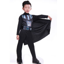 Darth Vader Costume for Kids Darth Vader Jumpsuit Black Clothing With Cape Christmas Holiday Cosplay for Boys Girls Darth Vader Costume for Kids Darth Vader Jumpsuit Black Clothing With Cape Christmas Holiday Cosplay for Boys Girls