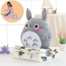 Japan Totoro Plush Pillow With Soft Flannel blanket Stuffed hand Warmer Stuffed Toys for children Bedroom Cushion for Girlfriend Japan Totoro Plush Pillow With Soft Flannel blanket Stuffed hand Warmer Stuffed Toys for children Bedroom Cushion for Girlfriend