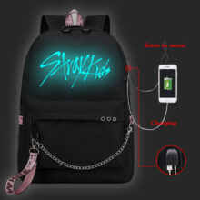 College Bags Stray Kids Print Girl School Bag Luminous Schoolbag Laptop Bookbag Usb Charge Women Canvas Backpack Travel Rucksack College Bags Stray Kids Print Girl School Bag Luminous Schoolbag Laptop Bookbag Usb Charge Women Canvas Backpack Travel Rucksack