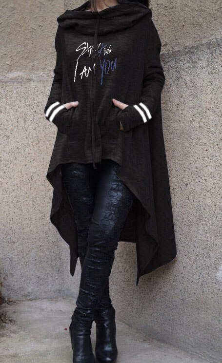 2020 Kpop Stray Kids Spring Black Women Hooded Sweatshirt Dress Idol Cotton Clothes Album I Am Who Harajuku Dress 2020 Kpop Stray Kids Spring Black Women Hooded Sweatshirt Dress Idol Cotton Clothes Album I Am Who Harajuku Dress