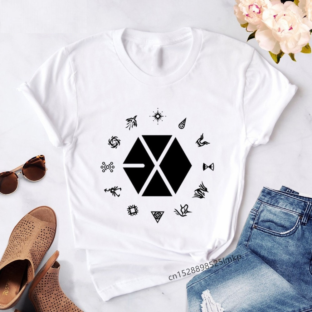 Exo Chanyeol Casual Short Sleeve T-Shirt For Women