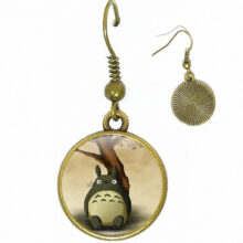 EJ Glaze My Neighbor Totoro Logo Brand Lover Bronze/Silver/Golden Clip Ear Hook Drop Earrings Glass Jewelry For Women Party EJ Glaze My Neighbor Totoro Logo Brand Lover Bronze/Silver/Golden Clip Ear Hook Drop Earrings Glass Jewelry For Women Party