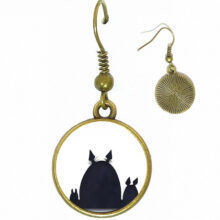 EJ Glaze My Neighbor Totoro Logo Brand Lover Bronze/Silver/Golden Clip Ear Hook Drop Earrings Glass Jewelry For Women Party EJ Glaze My Neighbor Totoro Logo Brand Lover Bronze/Silver/Golden Clip Ear Hook Drop Earrings Glass Jewelry For Women Party