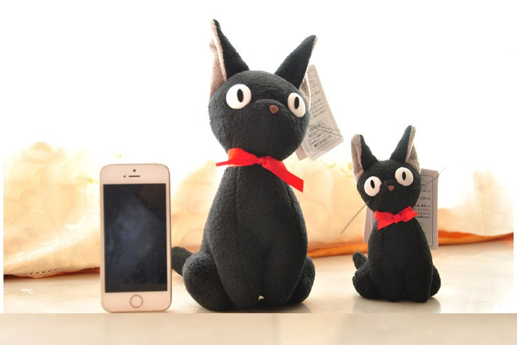 Kawaii Hayao Miyazaki Kiki Delivery Service JiJi Black Cat Cartoon Plush Dolls