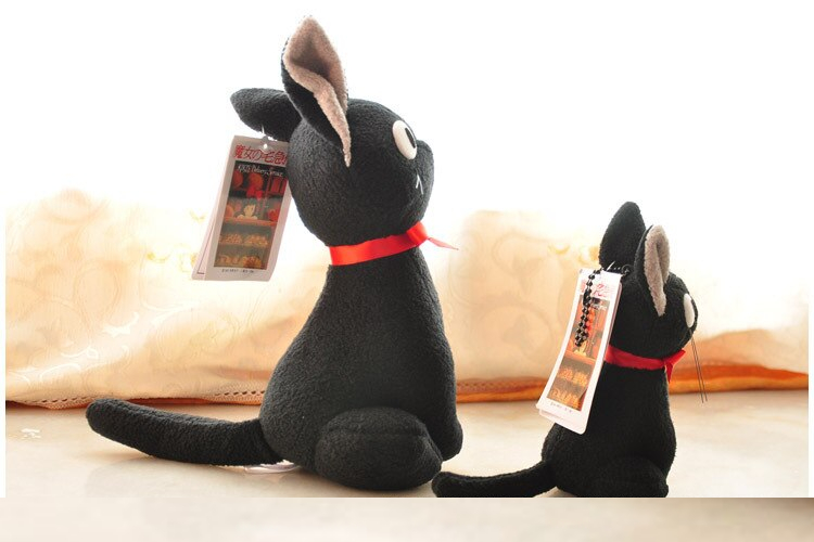 Kawaii Hayao Miyazaki Kiki Delivery Service JiJi Black Cat Cartoon Plush Dolls