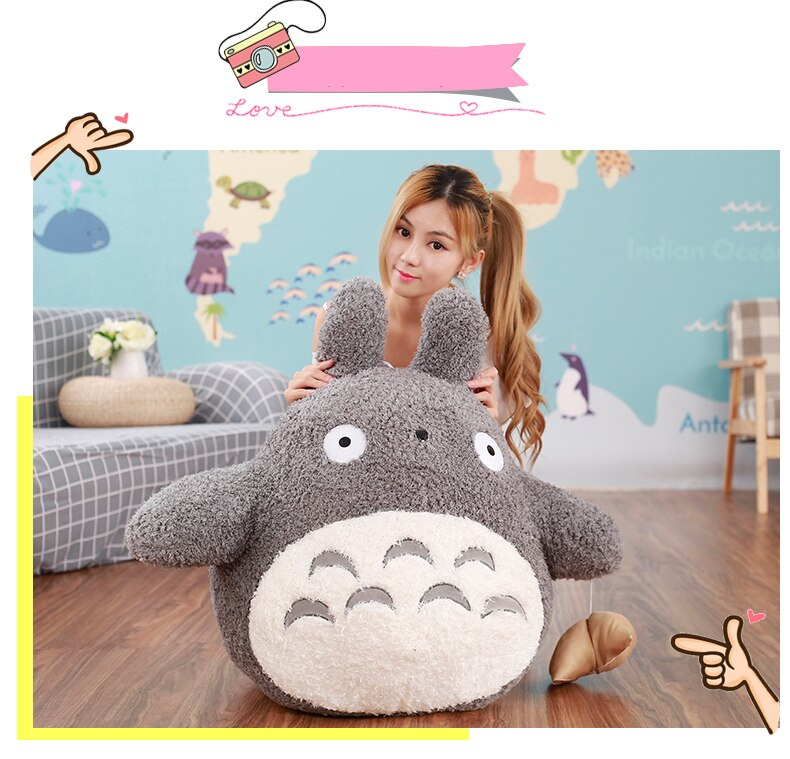 Kawaii Studio Ghibli My Neighbor Totoro Cat Anime Stuffed Long Plush Toy Pillow