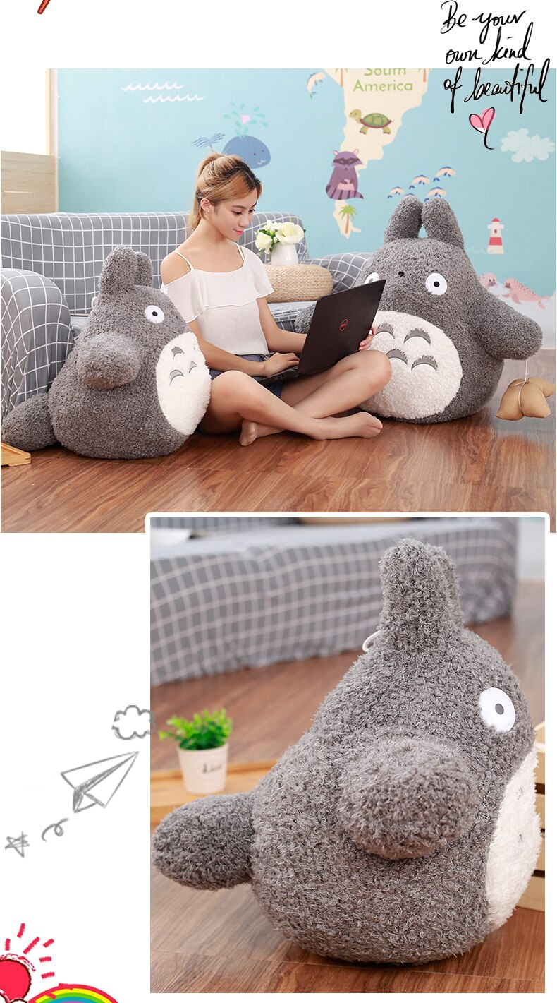 Kawaii Studio Ghibli My Neighbor Totoro Cat Anime Stuffed Long Plush Toy Pillow