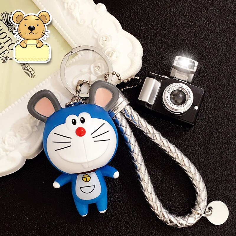 Doraemon Style Keychain With Camera & LED Flashlight