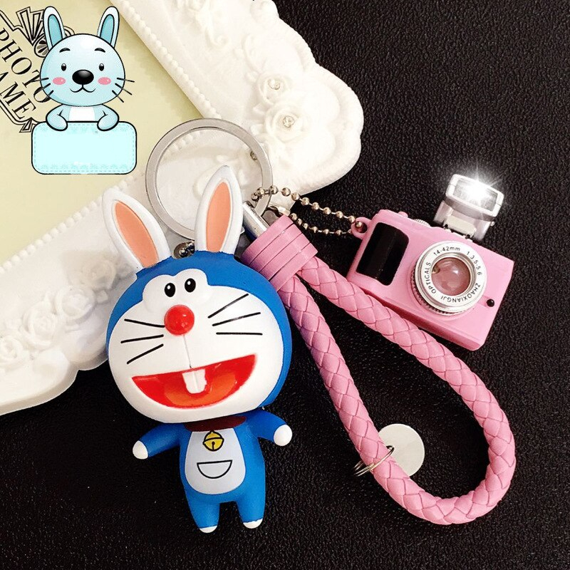 Doraemon Style Keychain With Camera & LED Flashlight