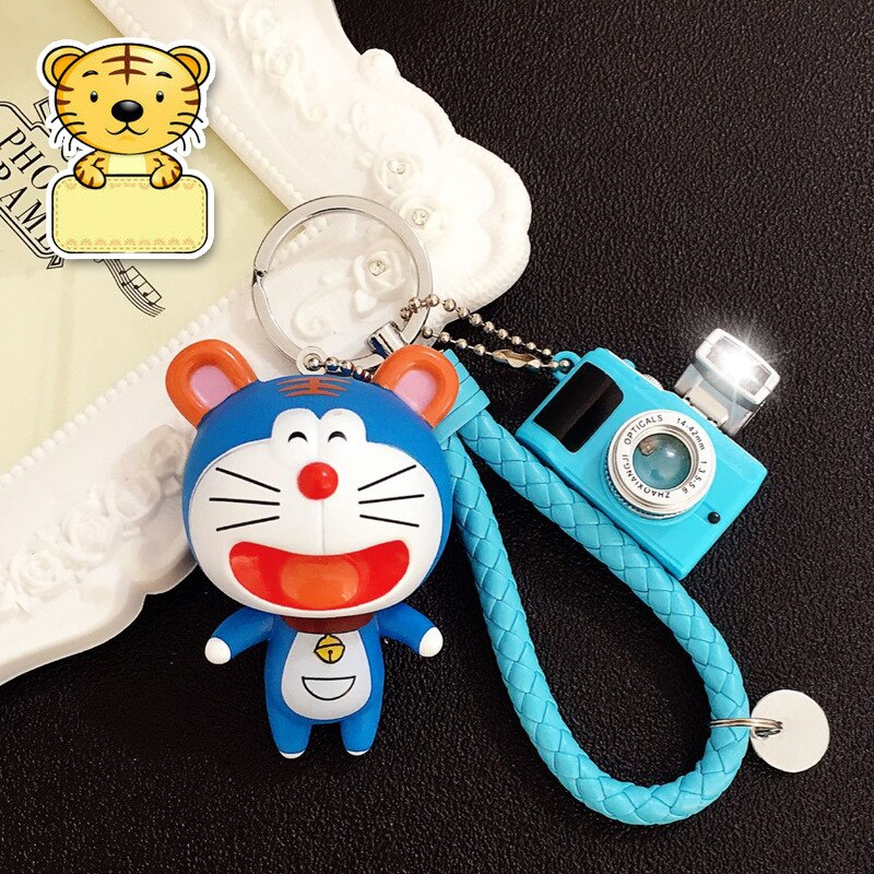 Doraemon Style Keychain With Camera & LED Flashlight