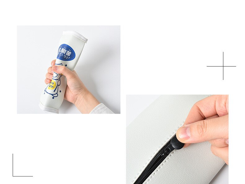 Kawaii Milk Drink Design Large Capacity Pencil Case