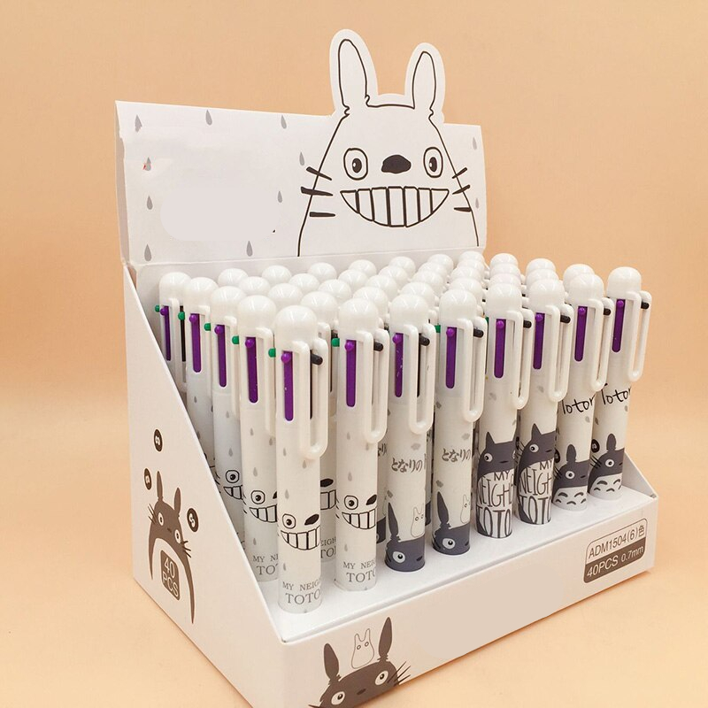 Kawaii Totoro 6 Colors In 1 Ballpoint Pen