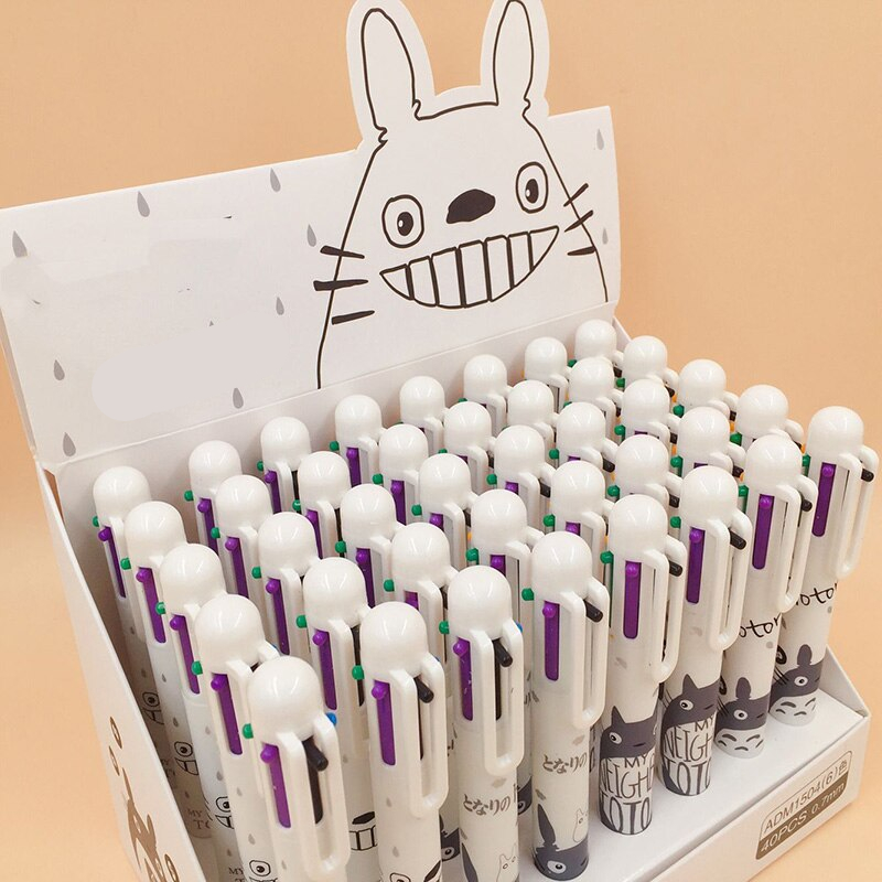 Kawaii Totoro 6 Colors In 1 Ballpoint Pen