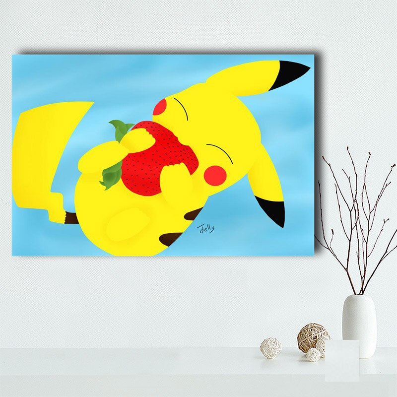 Pokemon Anime Print Silk Fabric Cloth Wall Poster