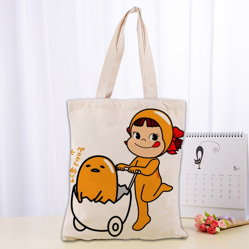 Gudetama Cartoon Printed Canvas Bag Gudetama Cartoon Printed Canvas Bag
